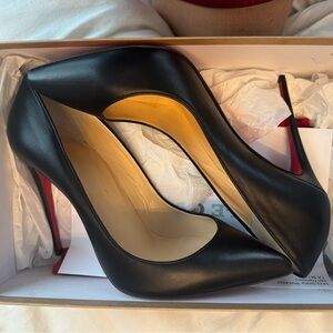 Christian Louboutin Black Leather Stilettos